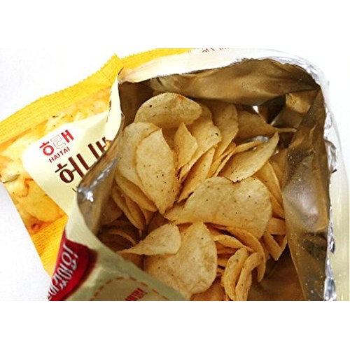 Haitai Honey Butter Chips Sweet Fried Potato Snacks Crisps, 2.1O