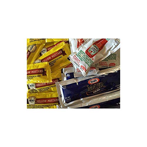 Heinz Ketchup &Amp; Mustard, Kraft Mayo Single Serve Packets 25 Indi
