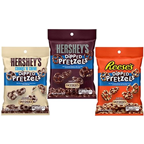 Hersheys Dipped Pretzels | Reeses Chocolate Dipped Pretzel | V