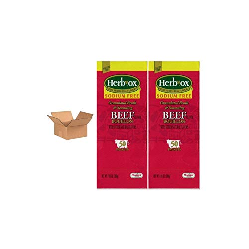 Hormel Herb Ox Beef Bouillon Sodium Free 50 Packets Case Of 2