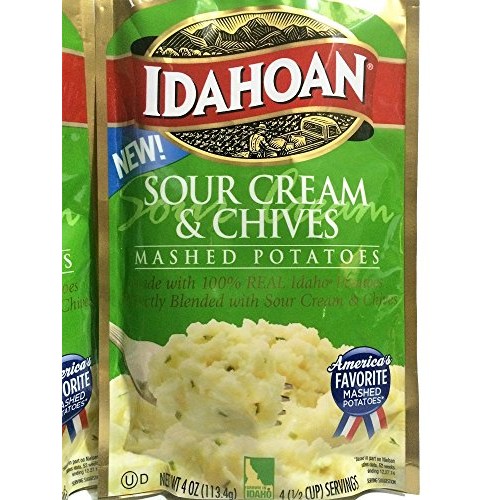 Idahoan Mashed Potatoes Sour Cream &Amp; Chives, 4 Oz Pack Of 6