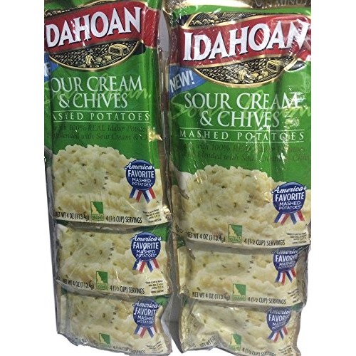 Idahoan Mashed Potatoes Sour Cream &Amp; Chives, 4 Oz Pack Of 6