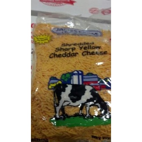 James Farm: Shredded Sharp Yellow Cheddar Cheese 5 Lb.