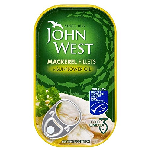 John West Mackerel Fillets In Sunflower Oil 125G - Pack Of 6