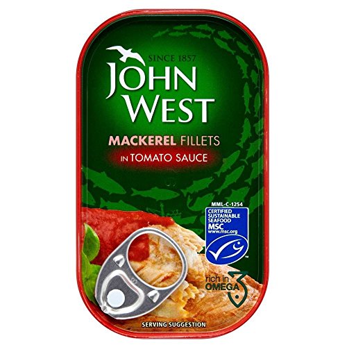 John West Mackerel Fillets In Tomato Sauce 125G - Pack Of 6