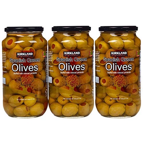 Kirkland Signature Spanish Queen Olives Stuffed With Minced Pimi