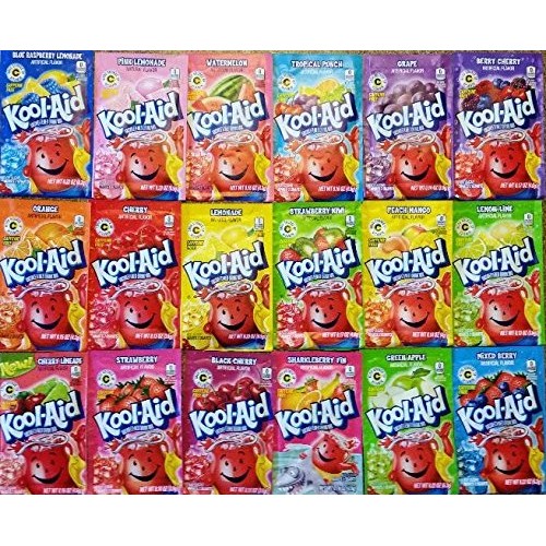 Kool Aid Ultimate Party Pack- 18 Different Flavors -2 Each- 36 T