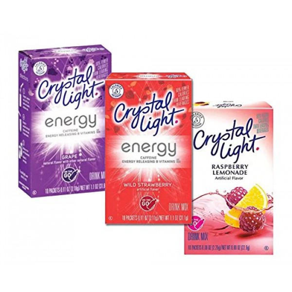 Crystal Light 3 Flavor Sugar-Free On-The-Go Drink Mix Variety Pa...