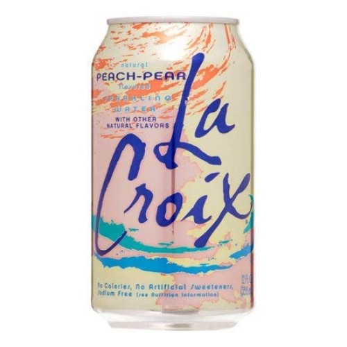 Lacroix Sparkling Water, Peach Pear, 12 Fl Oz, 24 Ct