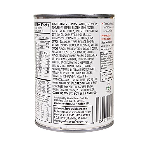 Loma Linda - Vegetarian - Veja-Links 19 Oz. Pack Of 6 - Kosher