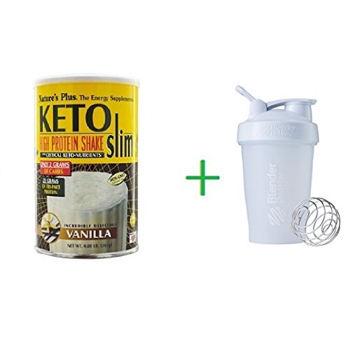 Natures Plus, Keto Slim, High Protein Shake, Vanilla, 0.80 Lb