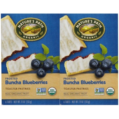Natures Path Frosted Toaster Pastry, Blueberry, 11 Oz, 6 Ct, 2 Pk