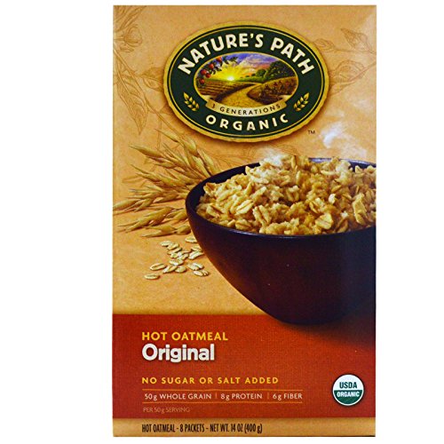 Natures Path, Organic Hot Oatmeal, Original, 8 Packets, 50 G