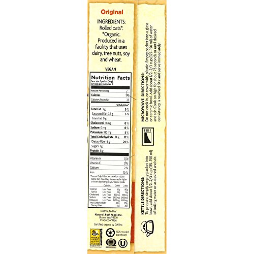 Natures Path Organic Instant Hot Oatmeal, Original,8 Packets 14