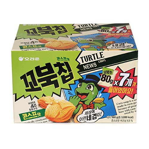 Orion Korean Snack Turtle Chips 꼬북칩 80G Pack Of 7
