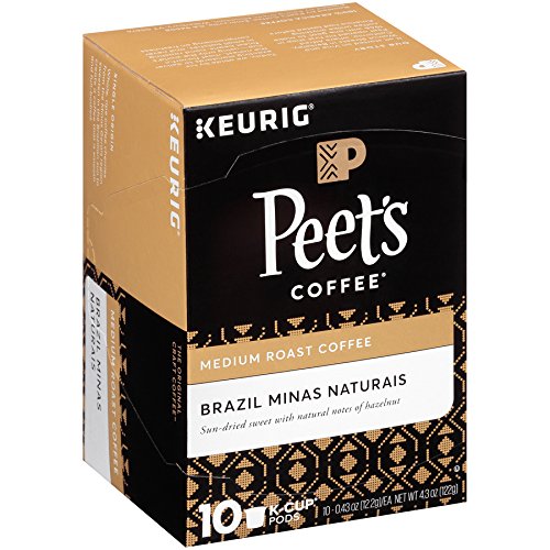 Peets Coffee Brazil Minas Naturais Blend K-Cup, 10 Count Pack
