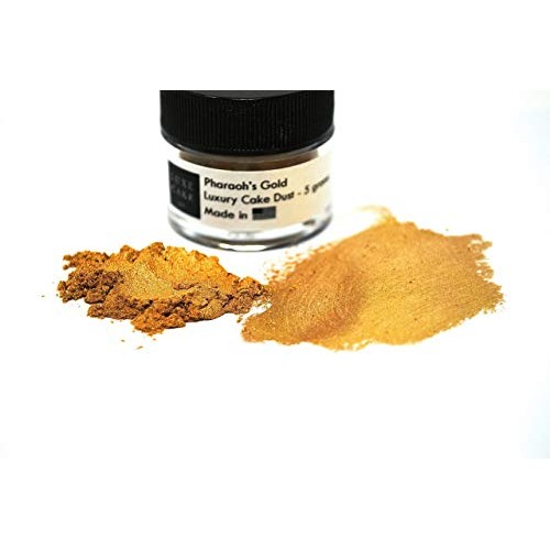 Pharaohs Gold Edible Cake Luster Dust, 5 Grams, Usa Made