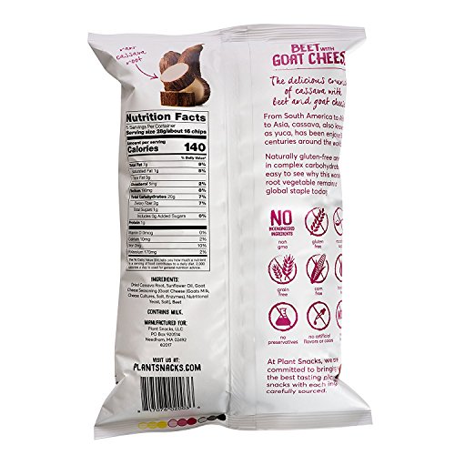 Plant Snacks Cassava Crunch, Beet With Goat Cheese, Yuca Root C