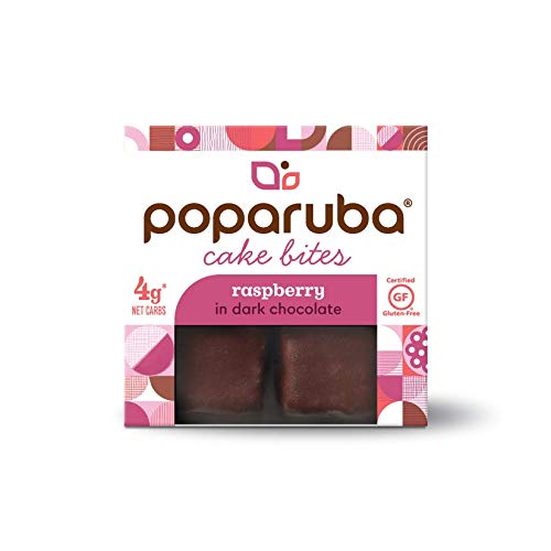 Poparuba Cake Bites - Chocolate Raspberry - 2.4 Oz Case Of 6 Bo