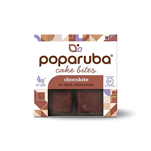 Poparuba Cake Bites - Dark Chocolate - 2.4 Oz Case Of 6 Boxes