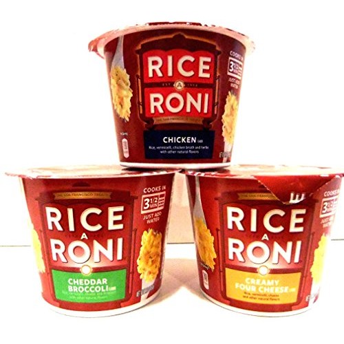 Rice A Roni Single Serve Microwaveable Cups Variety 12 Pack + Fr