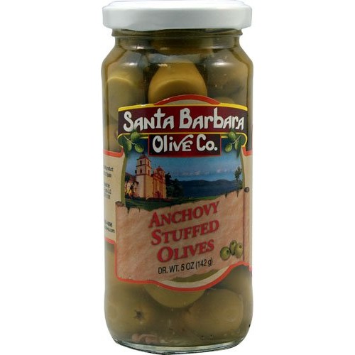 Santa Barbara Olive Co. Stuffed Olives Anchovy -- 5 Oz - 3Pc