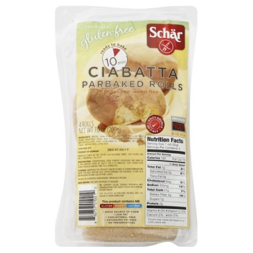 Schar Ciabatta Parbaked Rolls, 7-Ounce By Kehe Distributors [Foods]