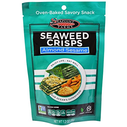 Seapoint Farms, Seaweed Crisps, Almond Sesame, 1.2 Oz Pack Of 6