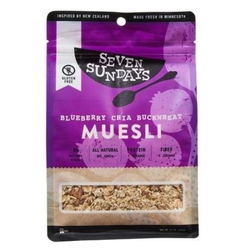 Seven Sundays Muesli - Blueberry Chia Buckwheat - 12 Oz Pack Of 6