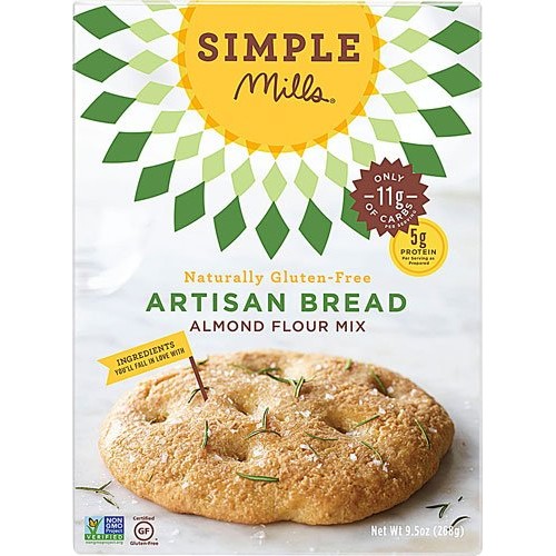 Simple Mills Almond Flour Mix Gluten Free Artisan Bread -- 9.5 O