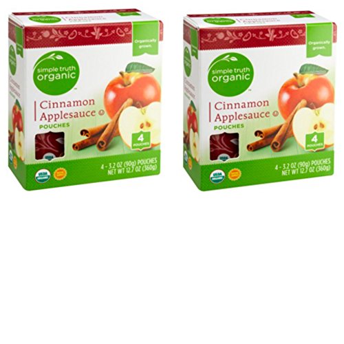 Simple Truth Organic Cinnamon Applesauce Pouches 4 Ct / 3.2 Oz