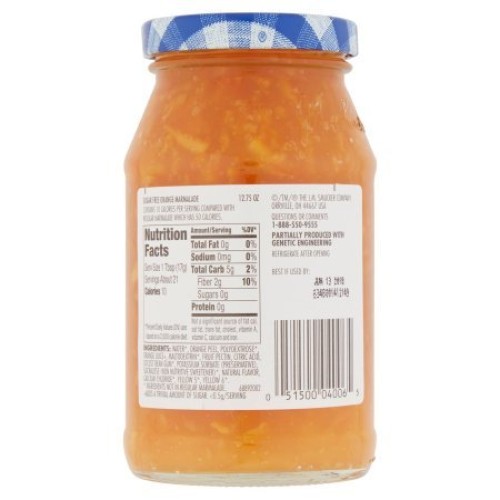 Smuckers Sugar Free, Orange Marmalade, 12.75 Ounce Pack Of 2