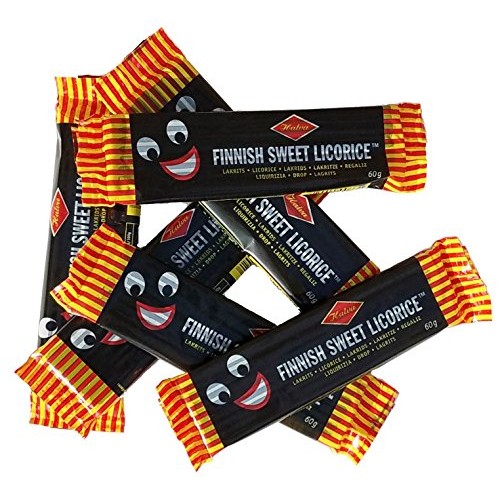 Sweet Licorice Bar From Finland, 2-Oz Bar Pack Of 6