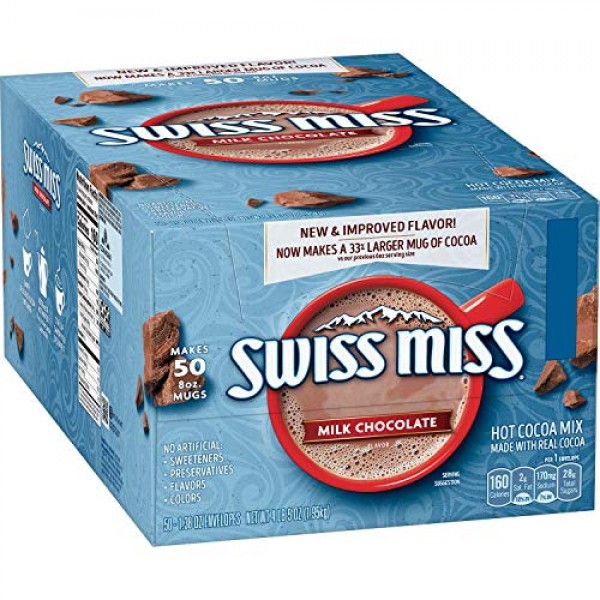 Swiss Miss Milk Chocolate Flavored Hot Cocoa Mix One Pack Of 30 ...