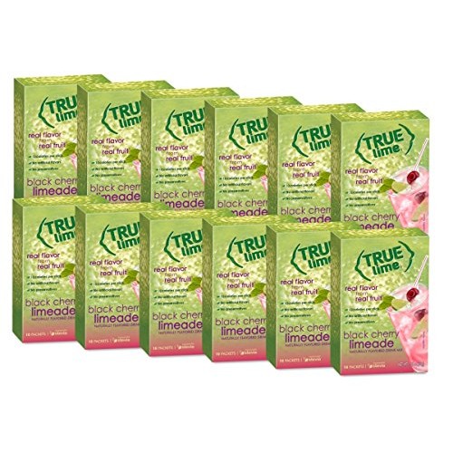 True Lime Black Cherry Limeade Drink Mix, 10-Count Pack Of 12