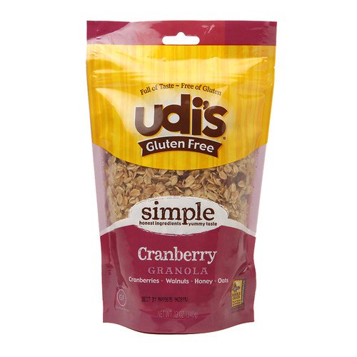 Udis Gluten Free Granola, Cranberry 12 Oz Pack Of 3