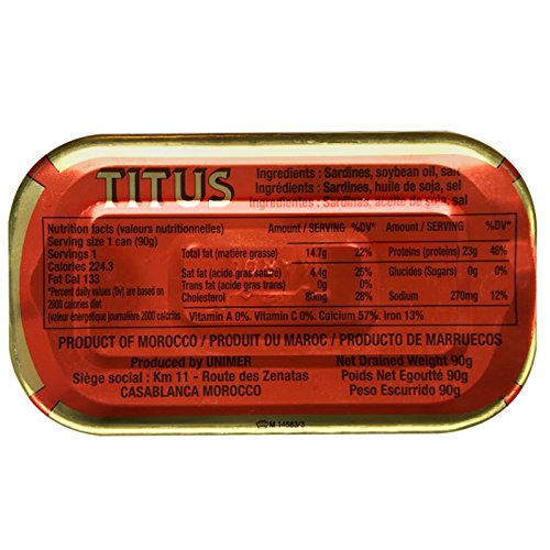 Univer Titus Meaty Sardines Enveloped In Soybean Oil, Source Of