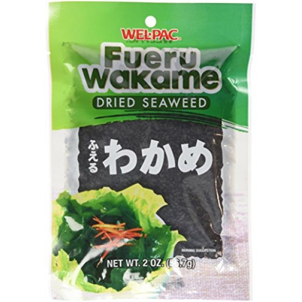 Wel-Pac - Fueru Wakame Dried Seaweed Net Wt. 2 Oz. Pack of 4