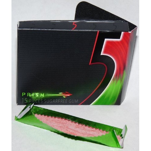 Wrigleys 5 Gum Prism - An Electric Watermelon Natural And Artifi