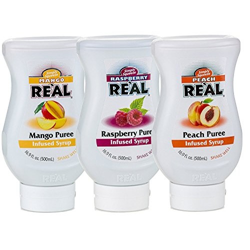 Reàl Fruit Infused Tea Flavoring Syrup - Mango, Peach, Raspberry