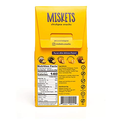 Miskets Roasted Chickpea Snacks | Dark Chocolate | Chocolate Cov