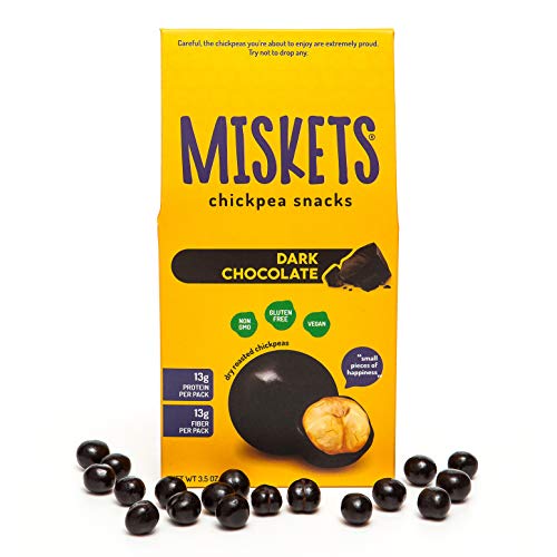 Miskets Roasted Chickpea Snacks | Dark Chocolate | Chocolate Cov