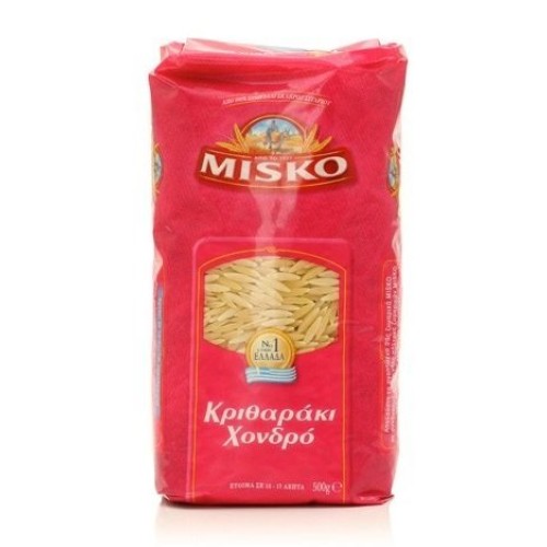 Misko Greek Orzo Pasta [Risoni Large], (4) 17.6 oz. Pkgs.