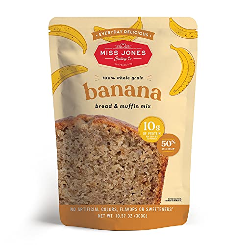 Gluten Free Miss Jones Baking Banana Bread & Muffin Mix - Whole Grains, 50% ...