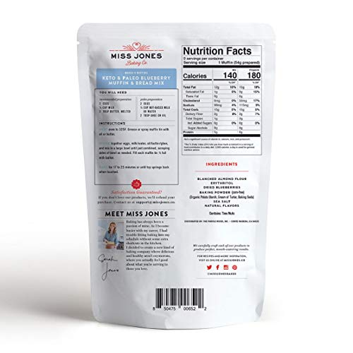 Miss Jones Baking Keto Blueberry Muffin Mix