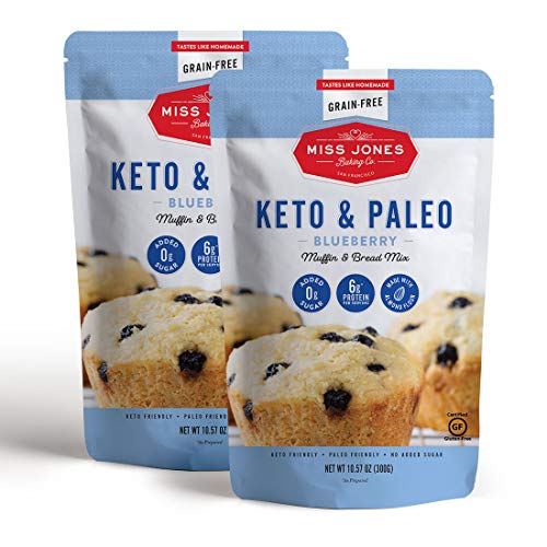 Miss Jones Baking Keto Blueberry Muffin Mix - Gluten Free, Low C