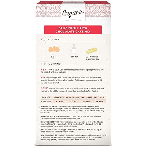 Miss Jones Baking Organic Chocolate Cake and Cupcake Mix Bundled...