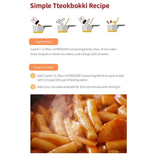Misslee Food Tteokbokki Korean Seasoning Blend Ddeokbokki Stir-F