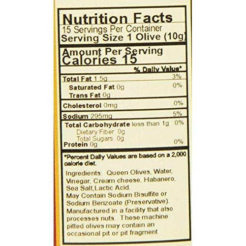 Cream Cheese &Amp; Habanero Stuffed Queen Olives 12Oz Pack Of 3