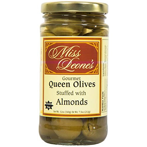 Leonard Mountain Miss Leones Almond Stuffed Queen Olives 12Oz,